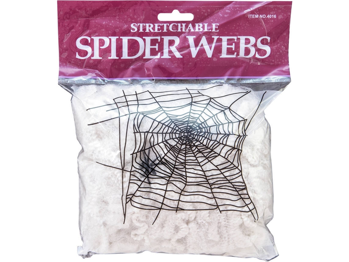 Decoração de Halloween EUROPALMS spider web 100g (Branco)
