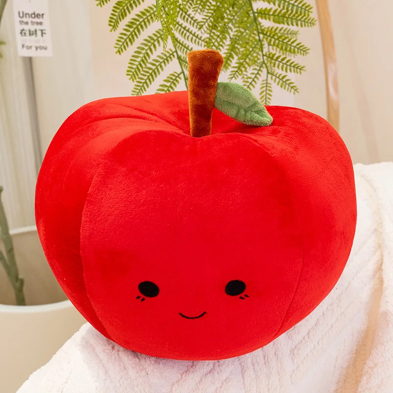 Lindo Brinquedo de Pelúcia Realista de Maçã Vermelha Estilo Anime MDUG (vermelho, 50cm)