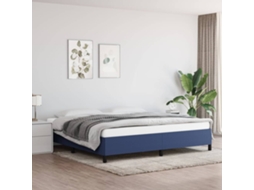 Estrutura De Cama Sem Colchão 200x200 Cm Tecido Azul