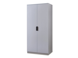 Guarda Roupa Eiselfing Mdf 176x80x52cm Cinza [EN.CASA] (2 Portas 1 Bengaleiro 1 Compartimento)