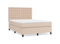 Box Spring Bed, Box Spring Beds Vidaxl Marrom Couro Artificial (140 X 200 Cm)