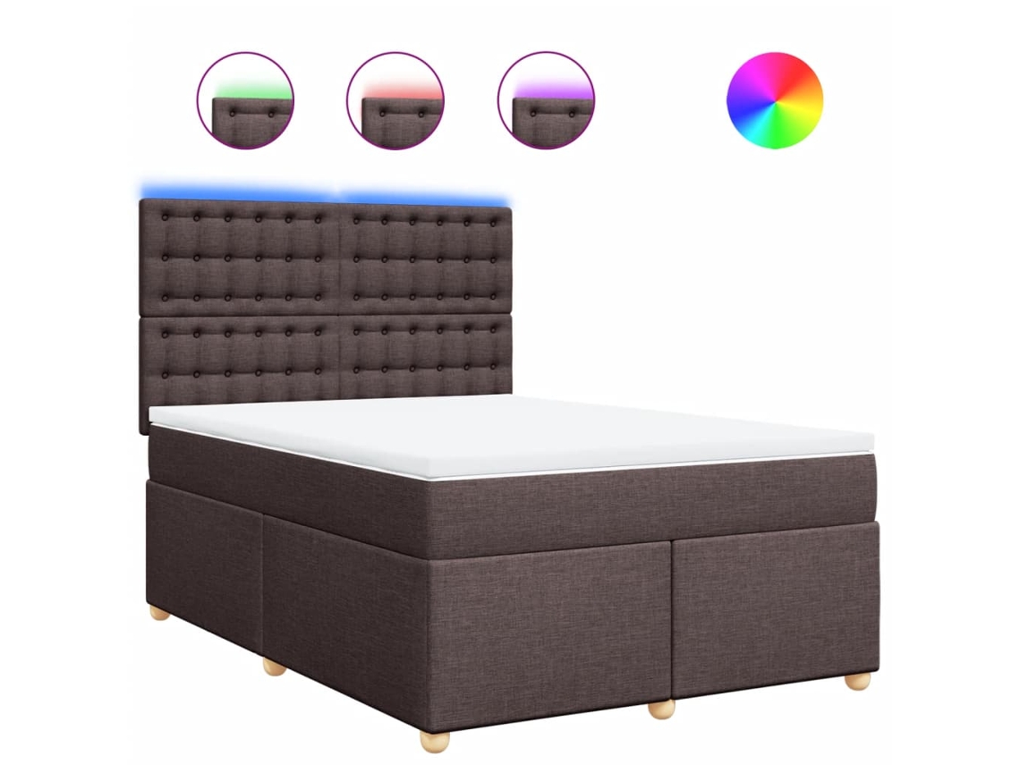 Box Spring Bed, Box Spring Beds Vidaxl Marrom Tecido (160 X 200 Cm)