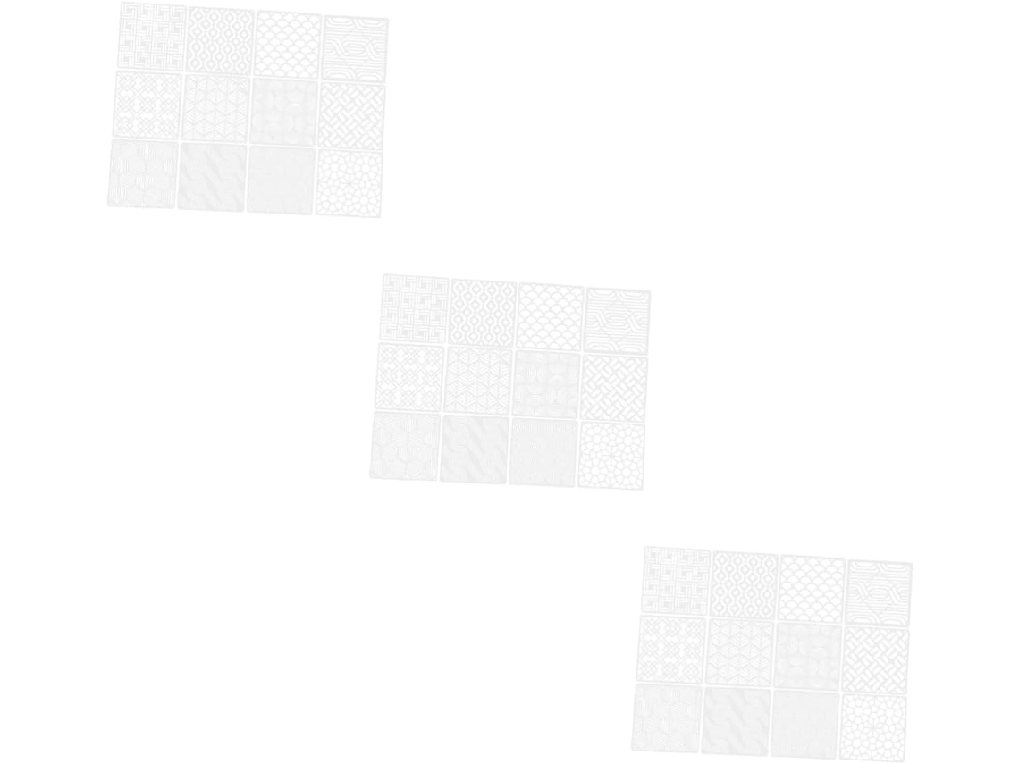 Conjunto De 36 Peças De Estênceis Geométricos Reutilizáveis Para Pintura E Desenho.