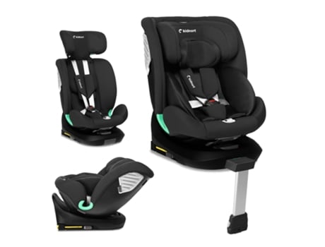 Cadeira Auto I Tamanho 40 150 Cm 360º Radjur Top Tether E Estabilizador Preto Kidnort