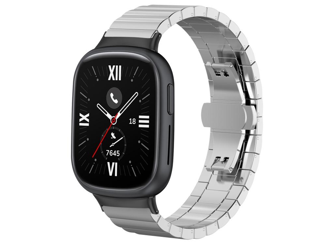 Bracelete para Honor Watch 4 Aço Inoxidável Textura de Bambu Prata XIAOMOYU (20mm)