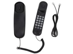 Aetheria telefone Fixo com Fio Multifuncional Som Claro Volume Ajustável Montável na Parede Preto