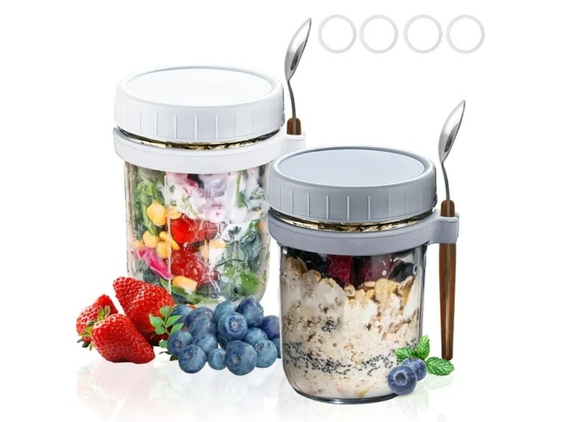 Elysve Copos De Vidro 350ml, Recipiente, Cinza