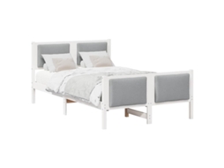 Vidaxl Estrutura da Cama Cinzento claro 120 X 190 Cm Tecido