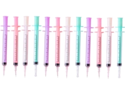 Gadpiparty Conjunto De 12 Canetas Esferográficas Pretas, Em Gel