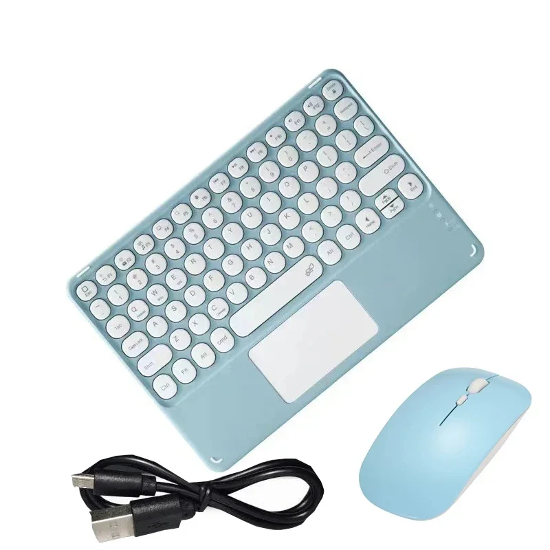 Teclado Sem Fio Recarregável Bluetooth Blue Set para Android, Ios e Windows . MDUG (coreano e Inglês)