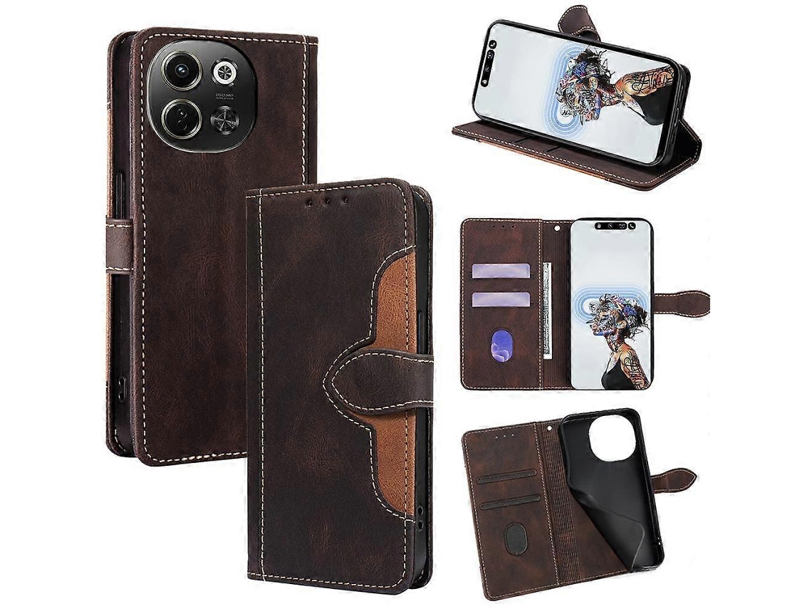Capa De Couro Para Celular Com Fivela Magnética Skin Feel