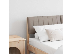 Vidaxl Cabeceira Estofada Cinzento-acastanhado 140 Cm