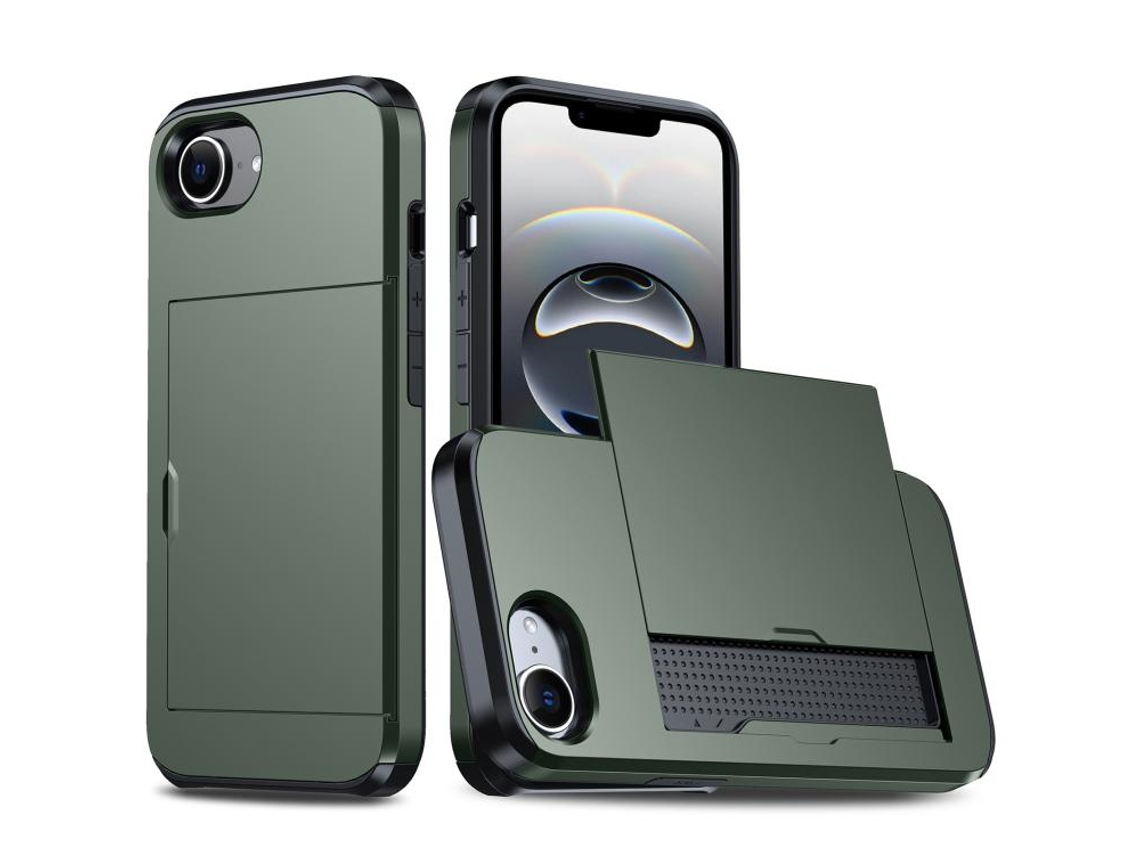 Capa Protetora À Prova De Choque Para Iphone 17e - Compartimento Para Cartão