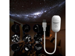 Luminária Noturna com Projetor de Galáxias 2em 1, Luminária Noturna + Projetor de Galáxias 2em 1, Lâmpada de Céu Estrelado Ajustável em 360°