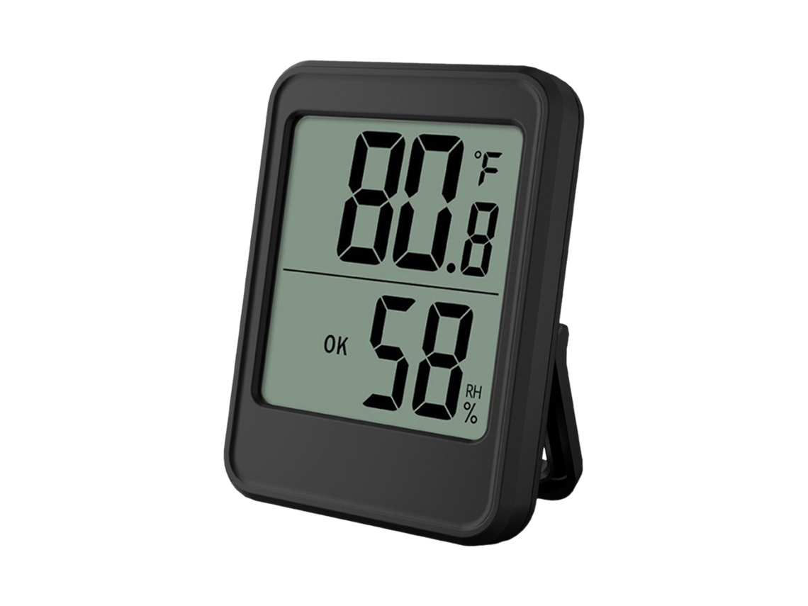 Higrometro Termometro Digital Para Casa, Estufa, Cripta Tela Grande, Branco Ou Preto