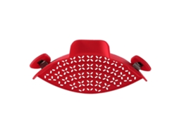 Escorredor de massa de silicone 2023, utensílio de cozinha com clipe para panelas, resistente ao calor, para carnes, legumes e frutas, vermelho