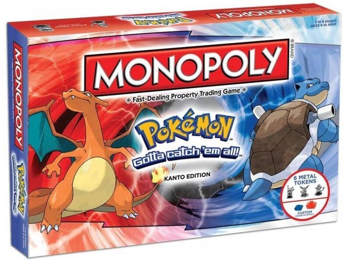 Jogo de Tabuleiro DIVERCENTRO Monopoly: Pokemon (Idade Mínima: 8 - Nível Dificuldade: Baixo - Inglês)