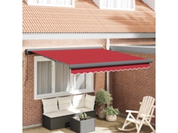 Vidaxl Toldo Retrátil Vermelho 300 X 250 Cm Lona E Alumínio