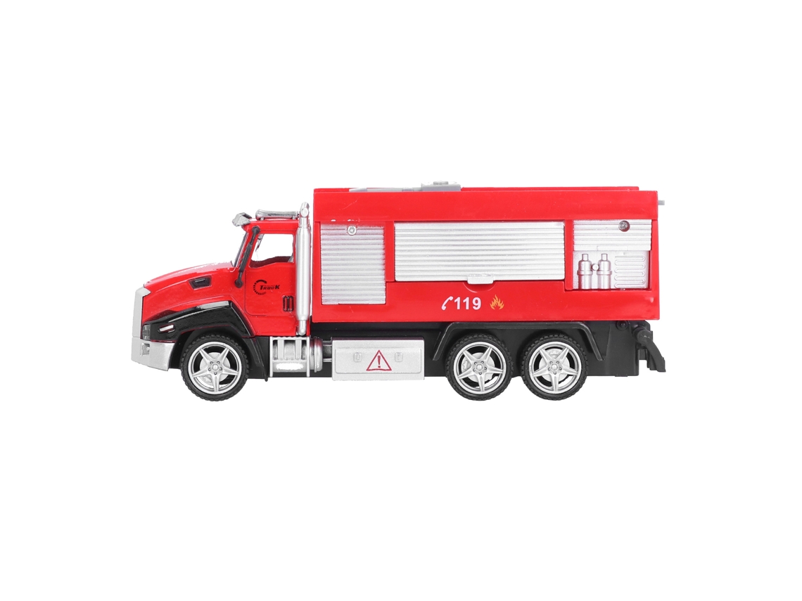 Mali brinquedo Caminhão de Bombeiros Liga 1:42 Modelo Simulação Puxar para Trás Presente Infantil