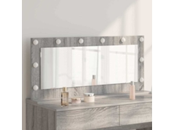 Vidaxl Espelho De Vaidade Retangular Cinza Sonoma 100 X 45 X 18 Cm