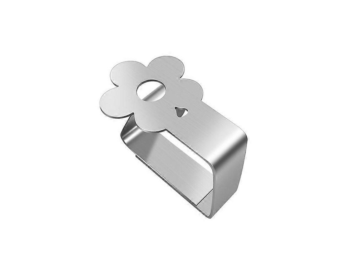 Prendedor de toalha de mesa em aço inoxidável para casa, formato de estrela e folha, modelo resistente e grosso (2 unidades).
