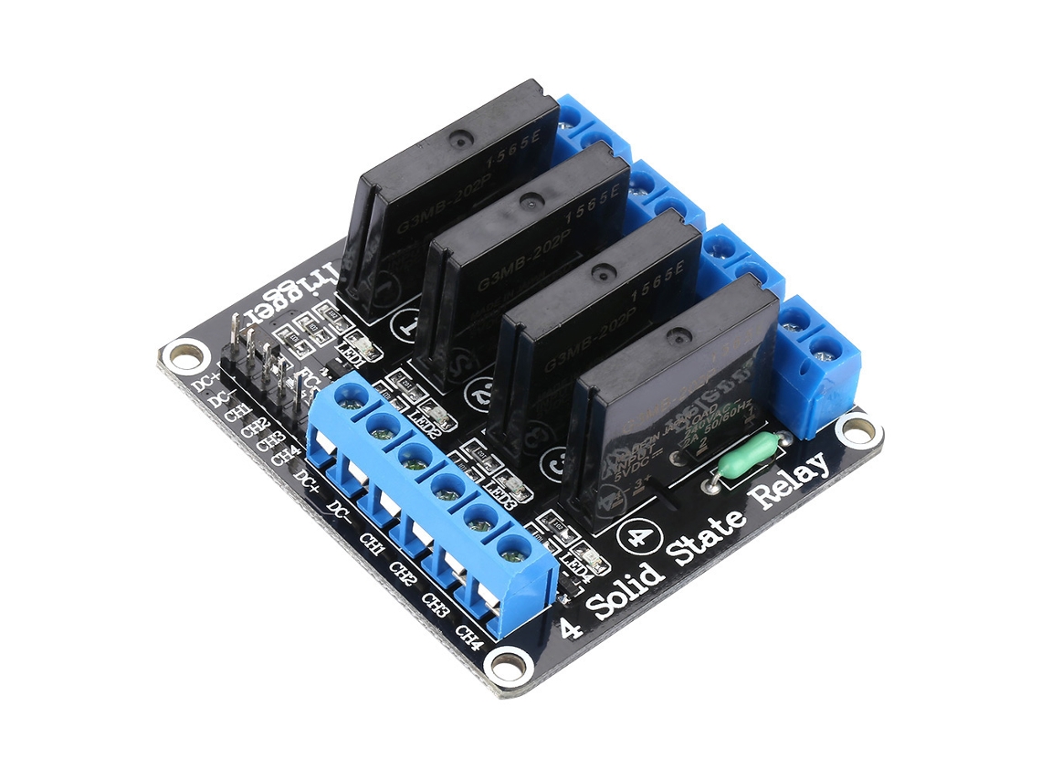 Laxiscreed Módulo De Relé Solid-state 4 Canais 5v Com Fusível Para Automação E Eletrodomésticos