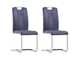 Dining Chair, Dining Chairs Vidaxl Cinzeto Couro Artificial (n/a)