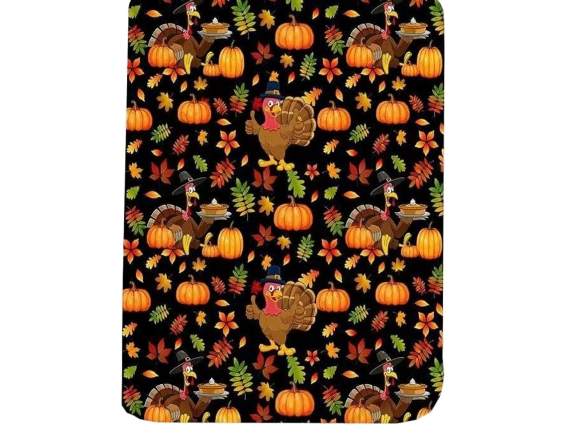 Manta Pequena Syjym Halloween em Flanela com Estampa Digital Confortável Macia e Quente de Dupla Face Ideal Pa