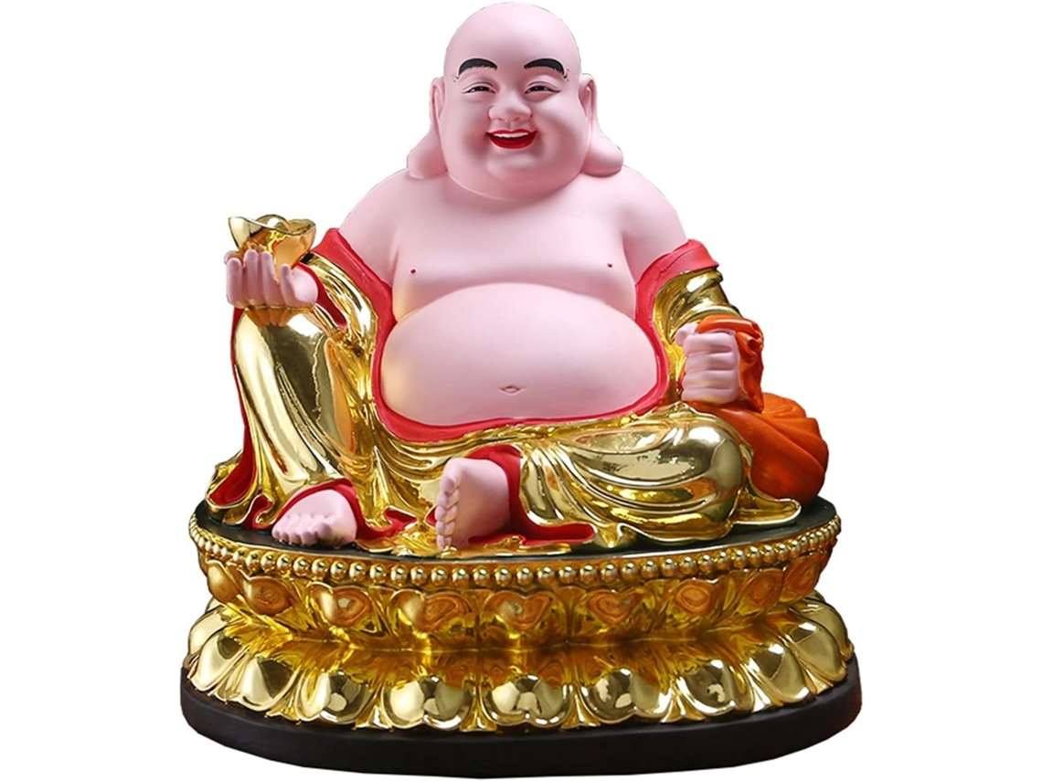 Decoração requintada com estátua do Buda Risonho, Buda da Sorte de Barriga Grande, Decoração