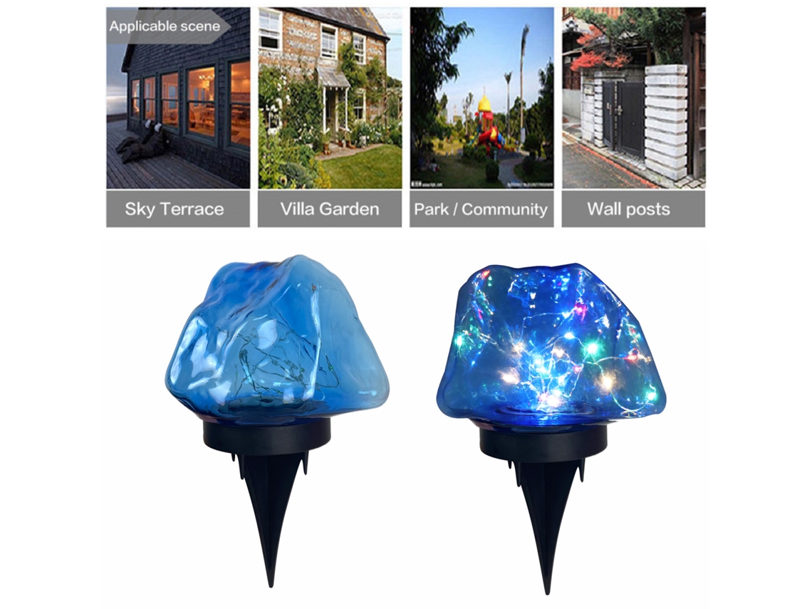 KIT com 2 cordões de luzes solares, iluminação LED, instalação fácil AQUAFORGE
