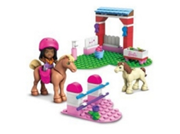 Bloco De Construção MEGA BLOKS Conjunto de construção de salto a cavalo mega