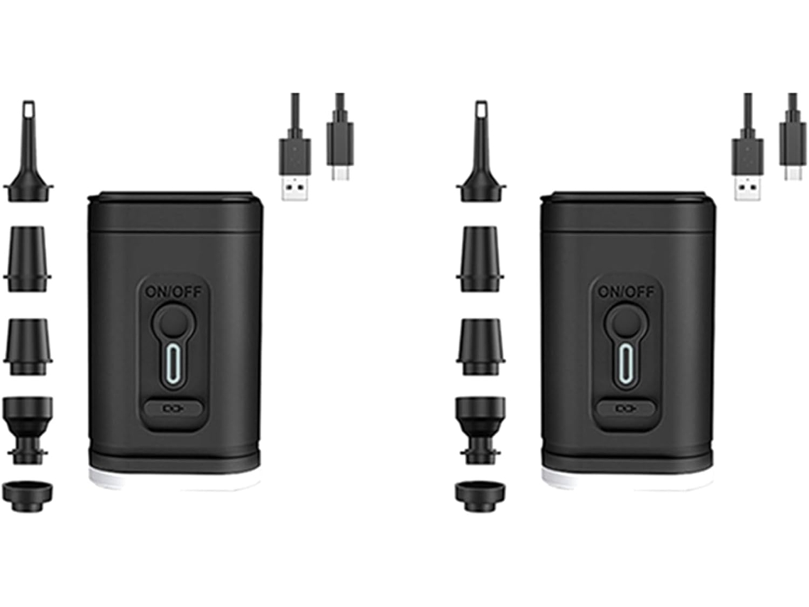 2 bombas SFUSHOS de ar elétricas com luzes e compressor