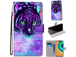Capa Fólio Alça Pulso Proteção Total para Huawei Mate 30 Pro HONGWE. Pele Sintética Magnética