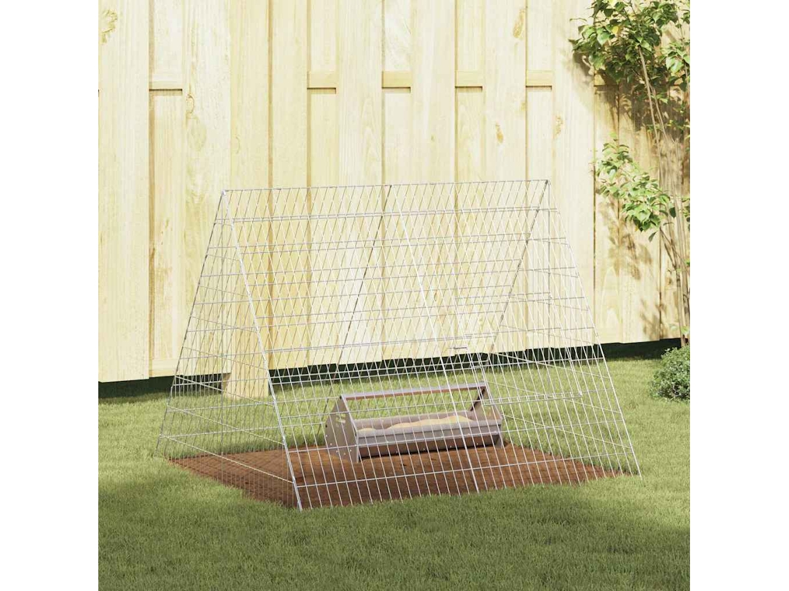 Vidaxl Gaiola Para Galinhas Prateado 110 X 100 X 85 Cm Aço Galvanizado