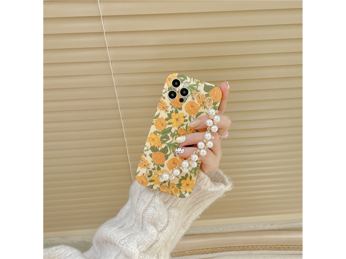 Capa LAXISCREED Iphone12proma Flores Pérolas