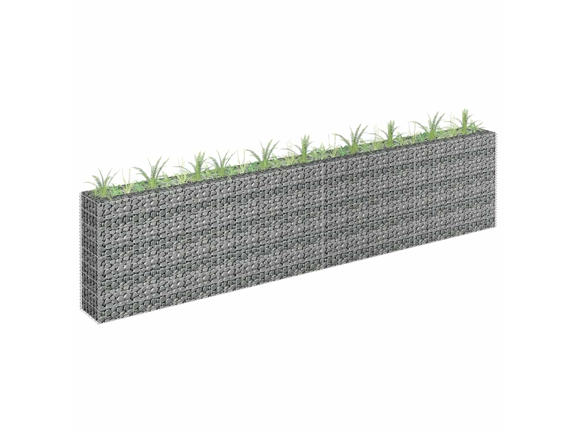 Vidaxl Canteiro Elevado/cesto Gabião 360x30x90 Cm Aço Galvanizado