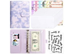 A6 Pu Leather Crocodile Texture Refillable Notebook Budget Planner With Zipper Pockets, Includes 8-zipper Pockets