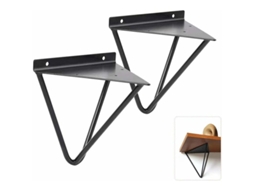 Suporte Triangular Para Prateleira, 2 Peças, Metal, Para Parede, Preto, Branco