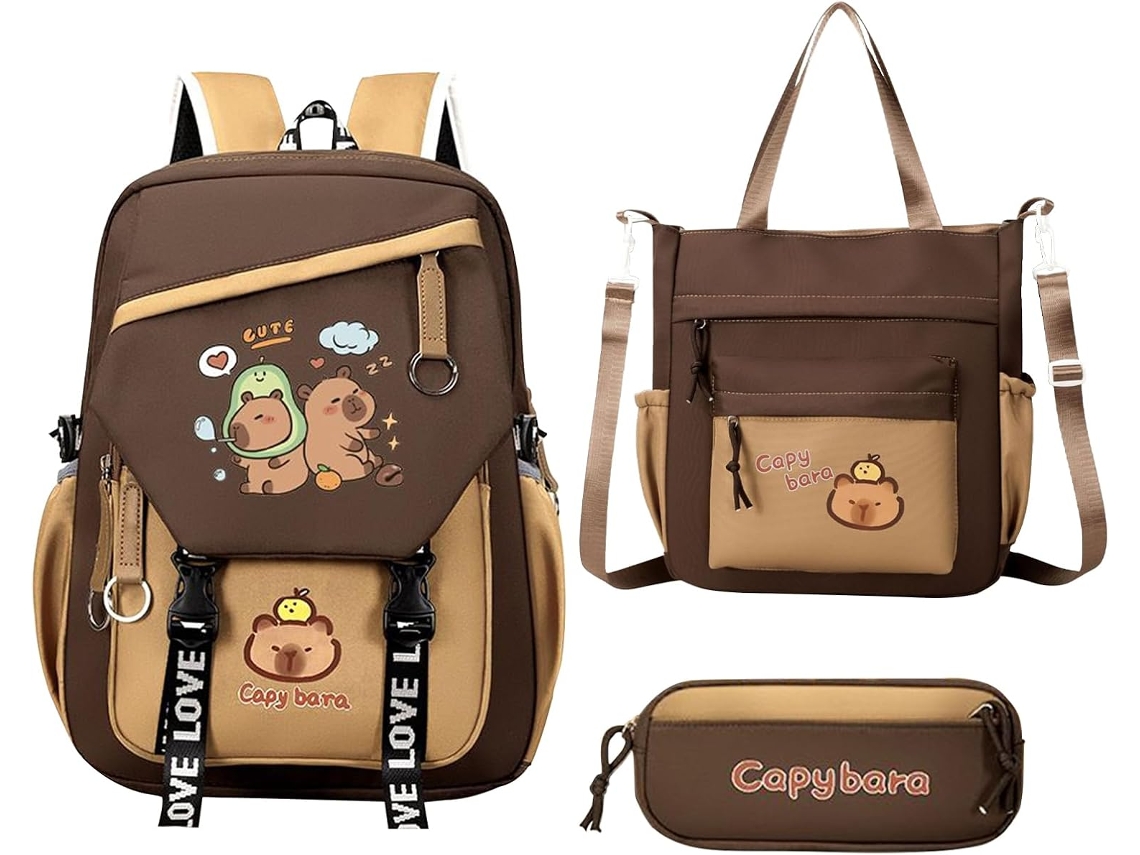 Mochila Impermeável Com Estojo Combinando, Ideal Para Escola Meninos. Perfeita Meninas, Meninos, Estudantes,
