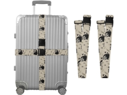 Conjunto De 2 Cintas Bagagem Personalizadas Em Formato Guaxinim Com Fivelas Para Malas