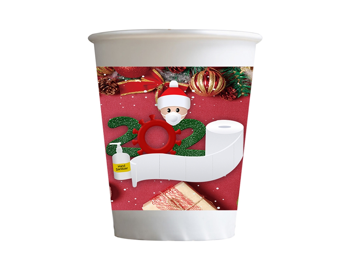 Copos De Papel Descartáveis Com Tema De Natal (pacote Com 10, Liquidação) Eoocoo
