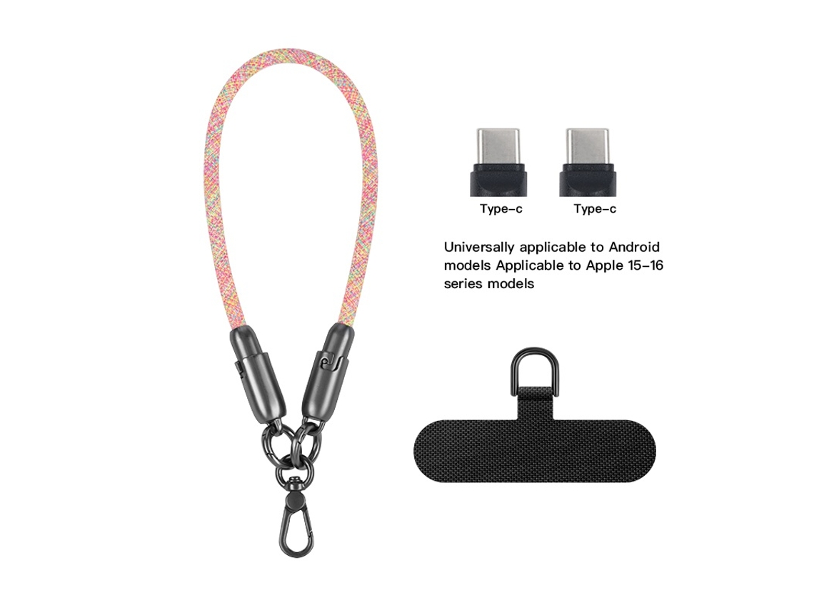 Lurelia Cordão Para Telemóvel De Pulso 2 Em 1 30 Cm Poliéster Anti-perda