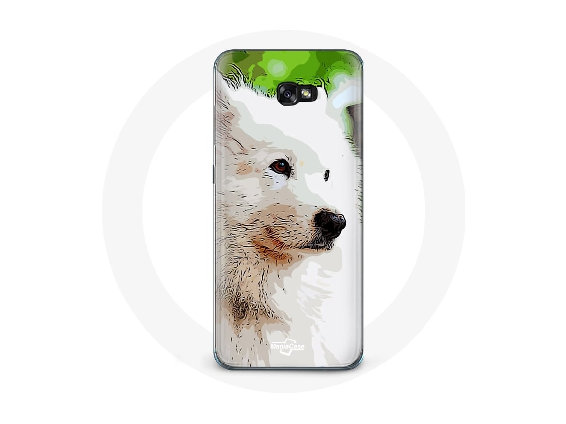Capa para Samsung Galaxy A3 2017 Cachorro Samoyède Branco