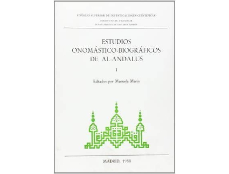 Livro Estudios onomástico-biográficos de Al-Andalus. Vol. I de Volume Editor Manuela Marin (Árabe)