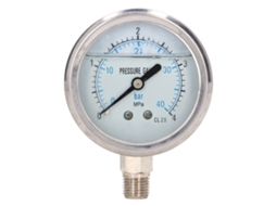 Manômetro de Pressão em Aço Inoxidável Resistente a Vibrações 1/4in Npt Conexão Inferior 0 4mpa S/MARCA