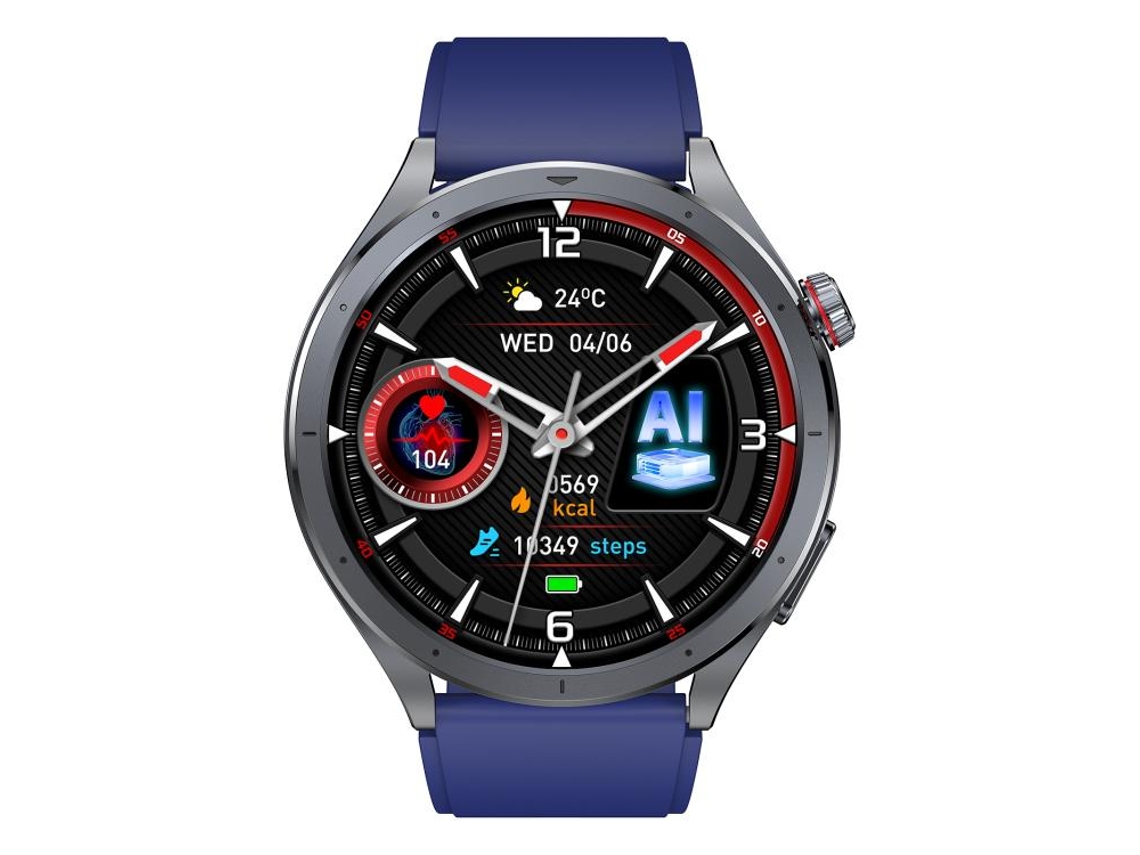 (azul) Smartwatch Bluetooth Com Tela Colorida De 1,53 Polegadas E Pulseira De Silicone.