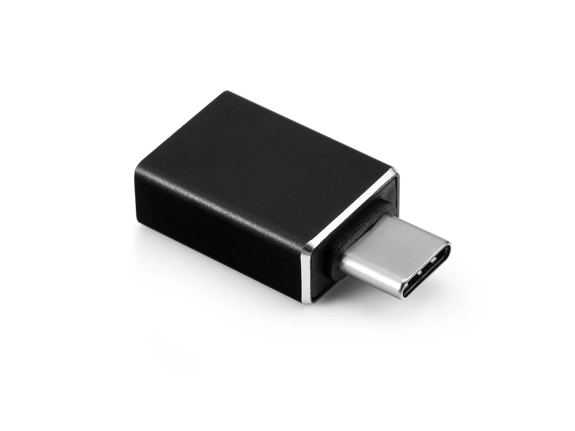 Adaptador USB-C clássico preto compatível com USB 3.0 - Pacote com 2 unidades