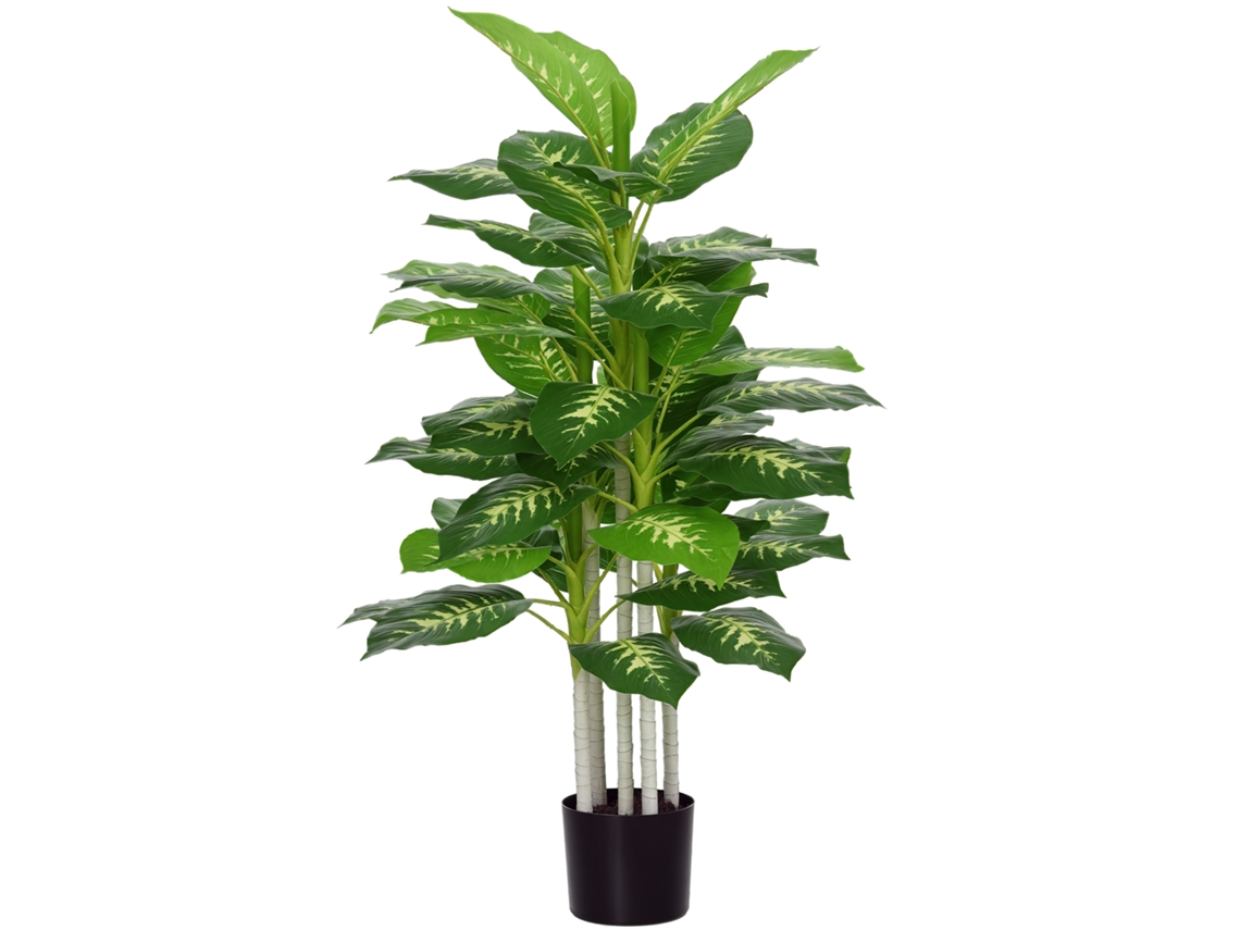 Vaso Decorativo Artificial 120 Cm, Vaso Preto, Interno e Externo, SINI TECH STORE