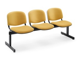 Cadeiras de Receção RIVA Turquia Amarelo (3 lugares - Tecido)