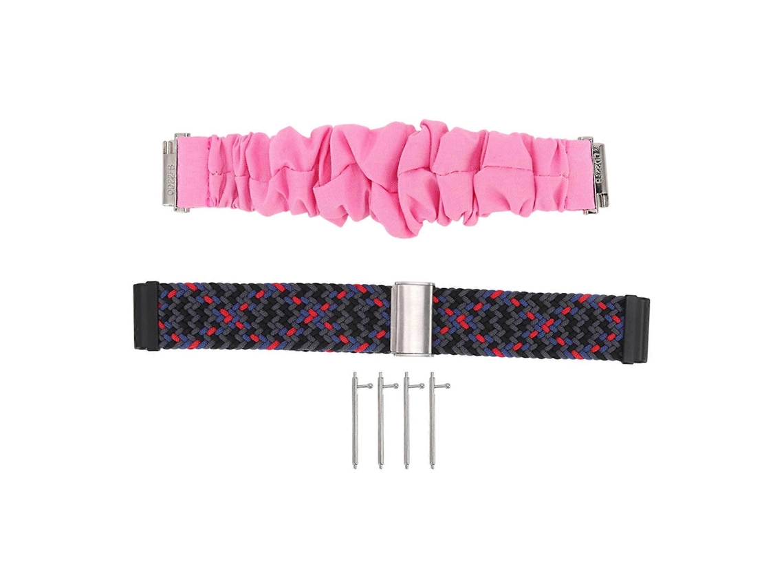 Pulseira De Relógio De Nylon Trançado Com Fivela De Aço Inoxidável E 4 Barras De Mola, Pulseira De Substituição Para Fitbit Versa Olysi Shop